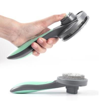 China High Quality Pet Gray Green Comb Brush Electric Stocked Grooming Brush For Dog for sale