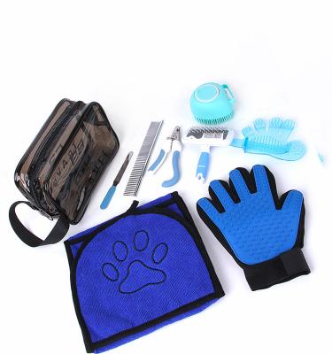 China Stocked Factory Price Stainless Pet Grooming Tools Dog Massage Grooming Set For Cutting Nails for sale