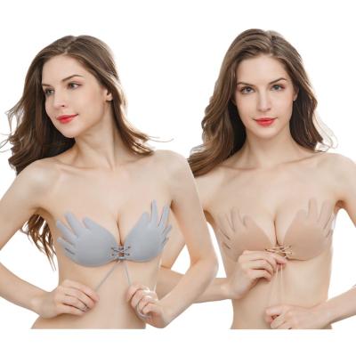 China Invisible Cupless Suggest Accessories Fabric Silicone Adhesive Strapless Bra for sale