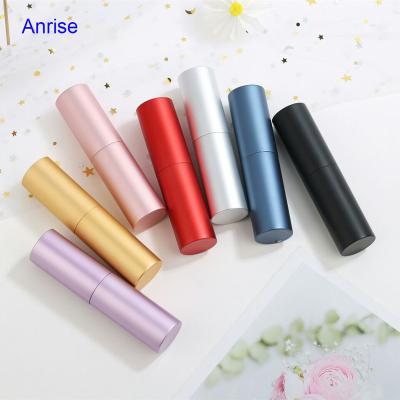 China Personal Care Ready To Ship 5ml 10ml Refill Colors Matte Aluminum Twist Up Perfume Pump Spray Atomizer Bottle for sale