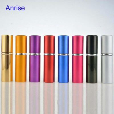 China Fancy 5ml 10ml Personal Care Colors Aluminum Spray Atomizer Refillable Perfume Metal Frosted Spray Bottle for sale