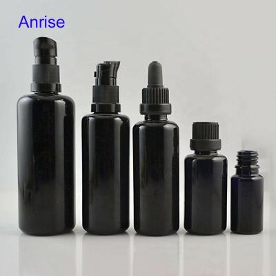 China Excellent Quality 10ML 30ML 50ML 60ML 100ML Personal Care Black Violet Glass Treatment Pump Spray Dropper Bottle for sale