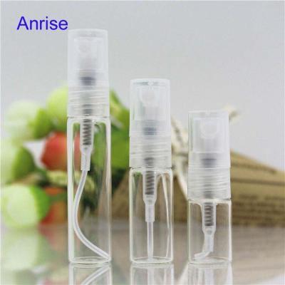 China Wholesale 2ml 3ml 5ml Mini Small Cosmetic Clear Glass Volume Diffuser Spray Bottle Cosmetic Spray Bottle with Clear Pump and Lid for sale