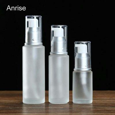 China Personal Care STOCK 20ml 30ml 40ml 50ml 60ml 80ml 100ml Frosted Matte Glass Cosmetic Serum Pump Spray Bottle for sale