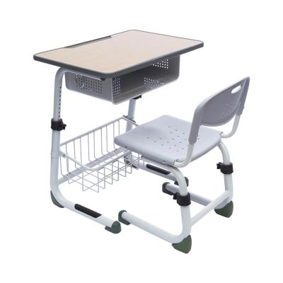 China School Sets China Furniture School Adjustable Simple Plastic Wooden Classroom Desk And Chair for sale