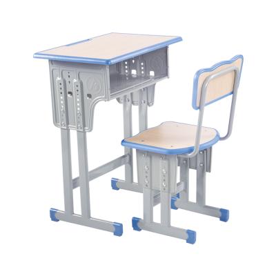 China School Sets Simple Table School Desk With Attached Chair For Student Used Furniture for sale