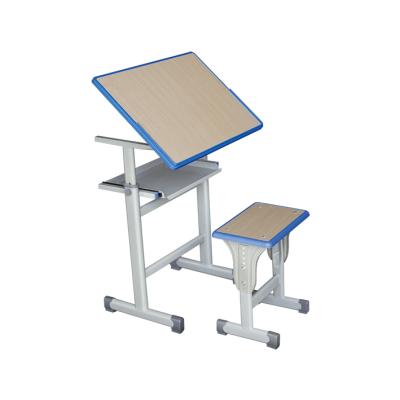 China PANEL Height Adjustable Wood Drafting Table and Chair for sale