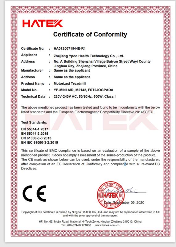 CE - Zhejiang Ypoo Health Technology Co., Ltd.