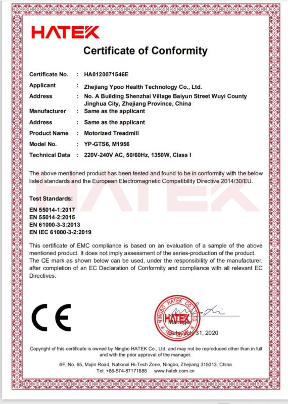 CE - Zhejiang Ypoo Health Technology Co., Ltd.