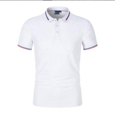 China Logo Print Plain Polo Men Customized QUICK DRY Plus Size 80% Cotton 20% Polyester Polo Shirts White for sale