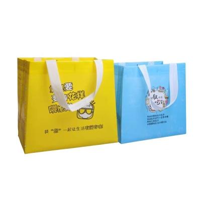 China Eco - Friendly Non Woven Bag Lamination Full Color Film Laminated Non Woven Fabric Shopping Bag for sale