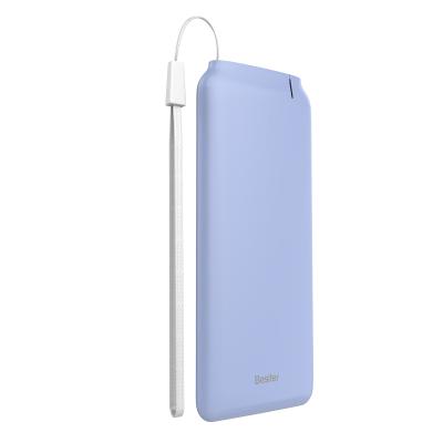 China Popular for 2021 5000mah Portable Ultra thin plastic material mobile power bank for promotion slim gift logo customized for sale