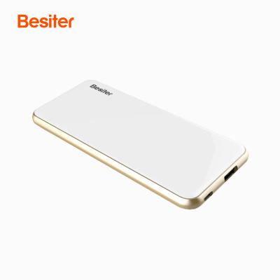 China 2021 classic Trending Product Mini li-ion polymer battery white 5000Mah portable Power bank thin for apple iphone for sale