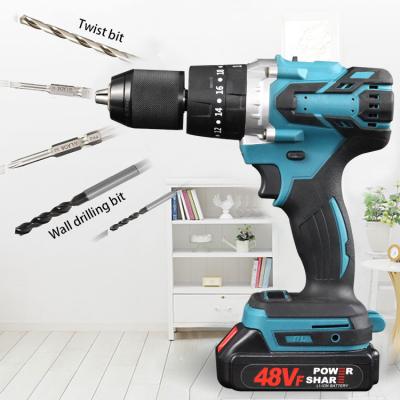 China Portable Cordless Impact Drill Multifunctional Electric Power Lithium Battery Hand Drill Industrial Electric Screwdriver Set 20*19.5*6cm for sale