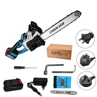 China Wood Saw 16 Inch Cordless Brushless Rechargeable Lithium Battery Powered Chainsaw for sale