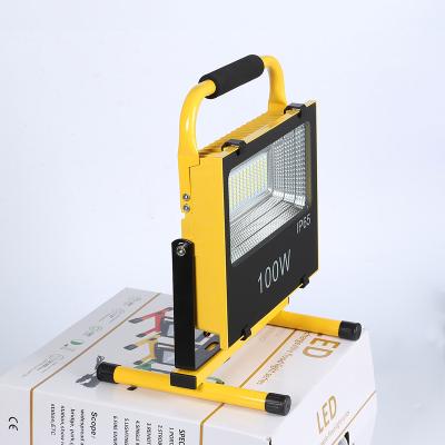 China Solar Power High Waterproof Illumination IP65100W LED Work Light Rechargeable Portable LED Work Light for sale