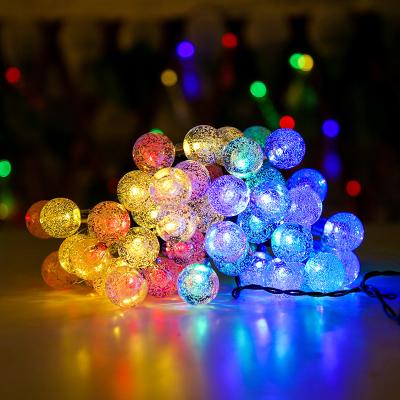 China Eco-friendly 8 Mode Solar LED Crystal Ball Light String Lights Fairy Lights For Christmas Party for sale