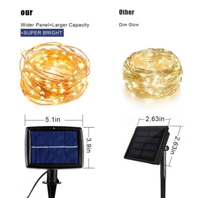 China Outdoor Solar Theme Park LED Lamp String Lights Solar Tree Lights for sale