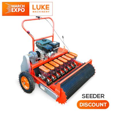 China Seeding LUC agriculture hand push portable manual / automatic drum type till vegetable seeder for small seed for sale