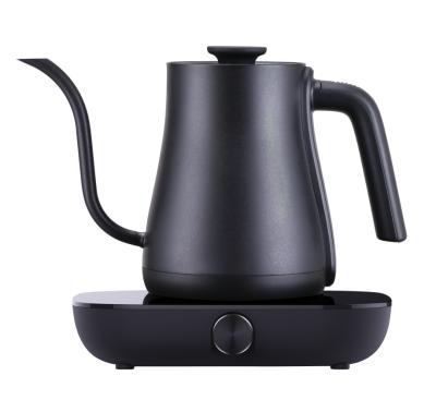 China New Arrival Low Rotation 0.6/1.0 L Variable Temperature Gooseneck Coffee Kettle 360 ​​Degree Electric Digital Teapot for sale