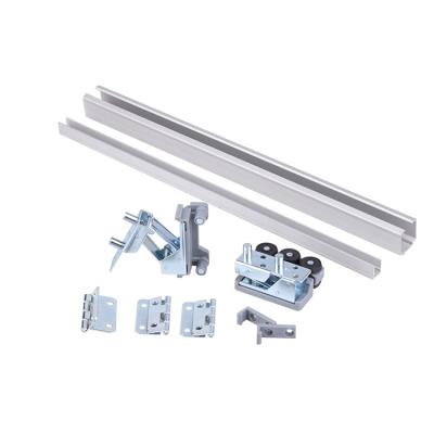 China Smooth Interior Side Gear Cabinet Fold Sliding Door Roller Hanging Fittings for sale