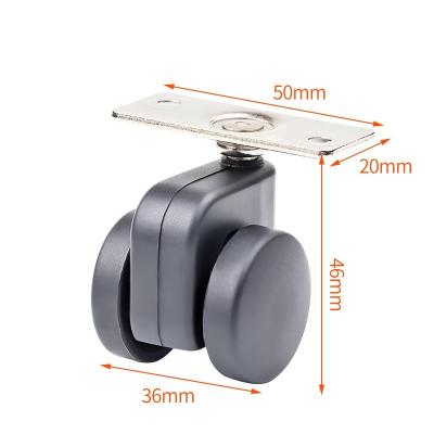 China New Style Heavy Duty Furniture Plastic Stop Caster Heavy-Duty-Stopped Furniture Caster Chair Caster for sale