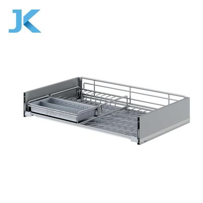 China Modern Kitchen Sink Storage Basket JK Hot Selling Kitchen Pull Out Bowl Dish Basket for sale