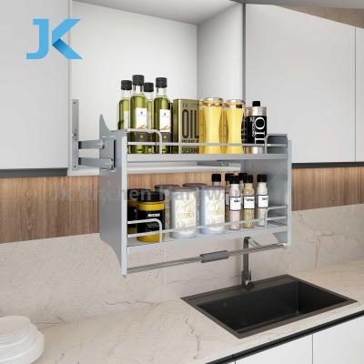 China JK Venus Lift-Up Basket Modern Soft Narrow Kitchen Wall Cabinet Storage Lifting Basket For Sale for sale