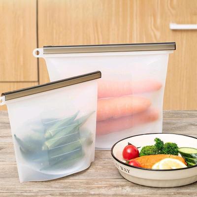 China Sustainable Food Storage Bag Household Silicone Food Storage Bag Fruits And Vegetables Sealed Folding Bag for sale