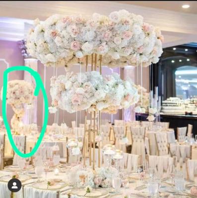 China Home Decoration IFG 1.6m Tall Size Wedding And Bridal Blow Flower Centerpieces With Two Ring For Table Decoration for sale