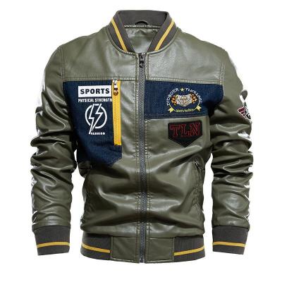 China Factory wholesale plus size plus size bomber Jackets men Jaqueta De Cordura Moto varsity leather trim plus size jacket for sale