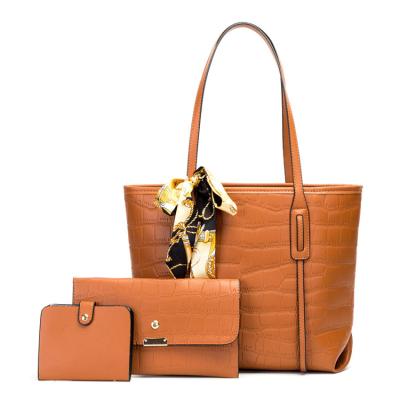 China 2022 New Fashion Ladies Purse Clutch Tote Sets Borsa Stone Bag Model Famous Brand PU Leather Bow Bag Handbag Sets for sale