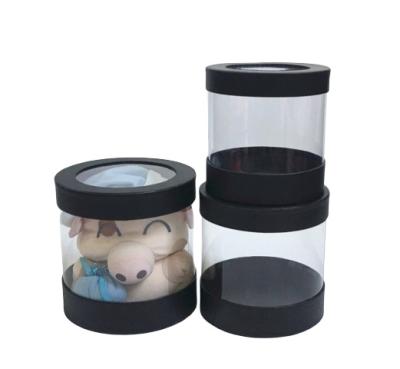 China Handmade Wholesale Unique Transparent PVC Roses Flower Gift Packaging Boxes With Lid From China Factory for sale