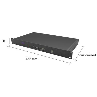 China Extruded Aluminum Hardware GOF 19 Inch 1u Rack Mount Case Chassis Amplifier Aluminum Ip67 For PCB Board for sale