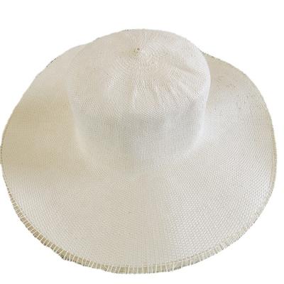 China Character Factory White Bangora Hat Bodies For Ladies Wide Brim Straw Hats for sale