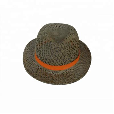 China Character Straw Hats Cheap Wholesale Summer Hollow Out Straw Panama Hat Dyed Hat for sale