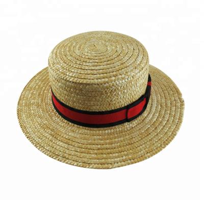 China Character Wheat Straw Material Summer Sun Hats Waterproof Fishing Hat Hiking Outdoor Boating Man Hats for sale