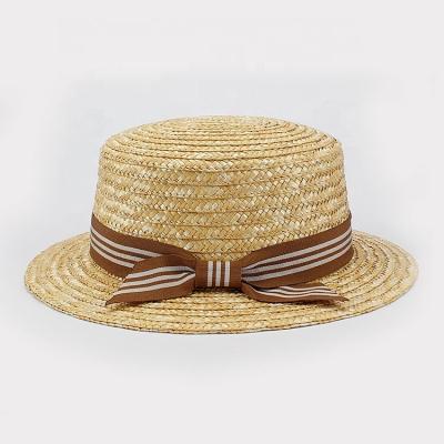 China China Traditional Soft Factory Character Summer Wheat Straw Straw Hat Wholesale Hat for sale