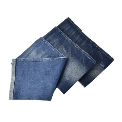 China Hot Sale Cotton Polyester Spandex Shrink-Resistant Stretch Washed Denim Fabric For Jeans for sale