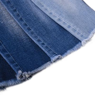 China Wholesale High Quality Blue Twill Cotton Polyester Spandex Denim Fabric Shrink-Resistant for sale