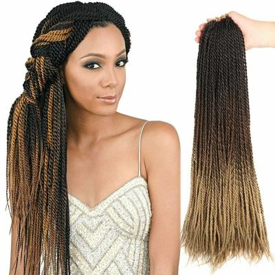 China Senegalese Twist Hair Crochet 20 Roots/Two Tone Ombre Senegalese Twist Hair Crochet 20 Roots/Pack Synthetic Black Braiding Hair For Women for sale