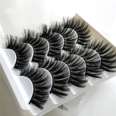 China Wholesale Luxury Long Faux 3d Natural Mink Lashes Synthetic Fiber Material Soft Light Eyelashes for sale