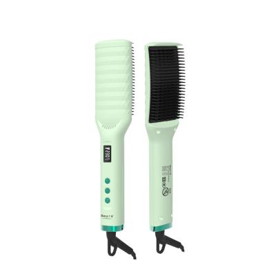 China Portable Temperature Control Electric Fast Hair Straightener Brush Titanium 1 YEAR, 1 Year Fast Heating PTC Infrared Ray Portable LCD 35w for sale