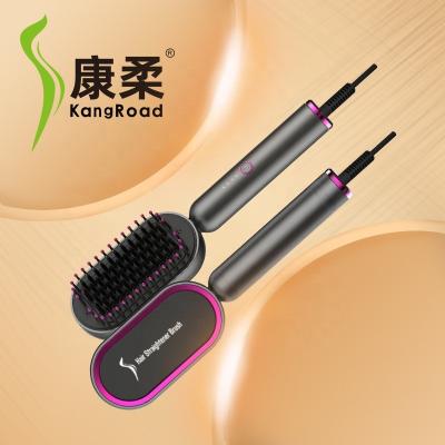 China New Hair Straightener Brush PTC Heater Machine Create Magical Effect PET Equipment Easy Hair Comb Professional Hair Anion Straightener for sale