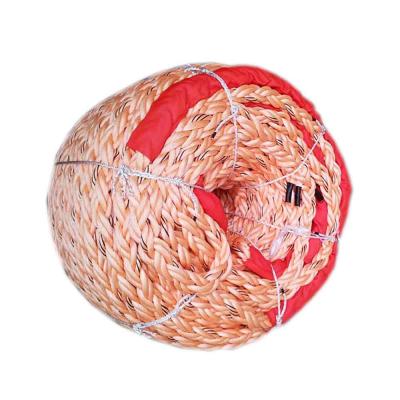 China 9 Inch 8 Strand Mooring Rope Super Danline ,  Orange Polysteel Marine Mooring Rope for sale