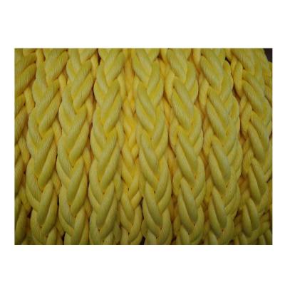 China Ship Docking 8 Strand Polypropylene Mooring Rope Yellow 80mm x 220m for sale