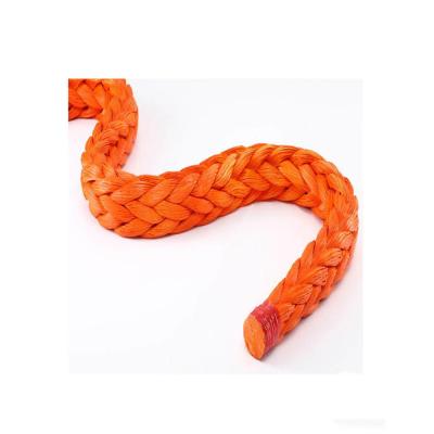 China Multiple Strand Orange UHMWPE Fiber Rope Dirt Resistant For Military Industry for sale