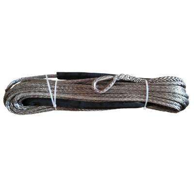 China 100 Ft Rope Winch Line , Synthetic Boat Trailer Winch Rope Ultraviolet Resistance for sale