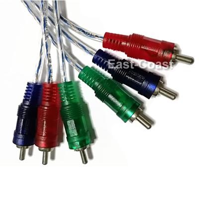 China Transparent TV/VCR/Set TOP Box Cables And Audio Video Connectors 3rca -3rca Cables for sale