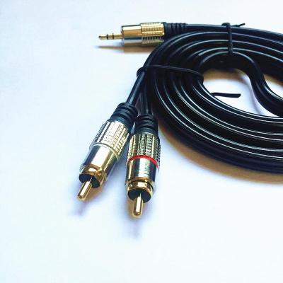 China For iPod Professional 3.5mm Stereo Plug To Audio Video 2rca Cables for sale